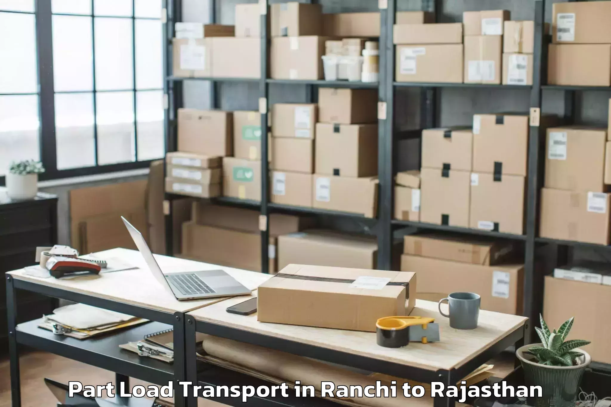 Top Ranchi to Jhadol Part Load Transport Available